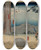 Triptych art skateboard deck of And Hiroshige Nissaka The Nightweeping Stone At Sayo No Nakayama From The Series The Fiftythree Stations Of The Tkaid by Ando Hiroshige (1797-1858)