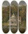 Triptych art skateboard deck of John Constable The Quarters Behind Alresford Hall by John Constable (1776-1837)