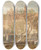Triptych art skateboard deck of Joseph Mallord William Turner Steeton Manor House Near Farnley by Joseph Mallord William Turner (1775-1851)