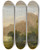 Triptych art skateboard deck of Asher Brown Durand Landscapescene From Thanatopsis by Asher Brown Durand (1796-1886)