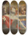 Triptych art skateboard deck of Simon Vouet Model For Altarpiece In St Peters_1 by Simon Vouet (1590-1649)
