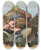 Triptych art skateboard deck of Udo Keppler Thanksgiving A Study In Proportion by Udo Keppler (1872-1956)