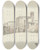 Triptych art skateboard deck of Josephus Augustus Knip Basilica And Monastery Of Santi Giovanni E Paolo In Rome by Josephus Augustus Knip (1777-1847)