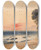 Triptych art skateboard deck of John Martin A Tropical Coast Sunset by John Martin (1789-1854)