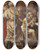 Triptych art skateboard deck of Jan Tengnagel The Raising Of Lazarus by Jan Tengnagel (1584-1635)
