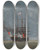 Triptych art skateboard deck of Eugne Boudin Le Havre Navires En Pleine Mer by Eugene Boudin (1824-1898)