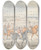 Triptych art skateboard deck of George Alken Foxhunting Drawing Covert by George Alken