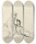 Triptych art skateboard deck of Jeanlouis Forain Un Farman Non Cest Un Boche by Jean Louis Forain (1852-1931)