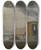 Triptych art skateboard deck of Laurits Andersen Ring View Of A Shore With The Artists Wagon And Tent At En by Laurits Andersen Ring (1854-1933)