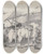 Triptych art skateboard deck of Thomas Sidney Cooper Thomas Sydney Coopers Cattle Subjects Pl12 by Thomas Sidney Cooper (1803-1902)