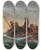 Triptych art skateboard deck of Winslow Homer The Flirt by Winslow Homer (1836-1910)