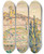 Triptych art skateboard deck of Paul Signac Saintpaul by Paul Signac (1863-1935)