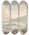 Triptych art skateboard deck of Johann Georg Von Dillis View Of The Monastery In Tegernsee Seen From The Northeast by Johann Georg Von Dillis (1759-1841)