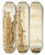 Triptych art skateboard deck of Abraham Rademaker Ruins Of The Merwede Manor Seen From The Front With Dordrecht In The Background by Abraham Rademaker (1675-1735)