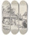 Triptych art skateboard deck of Thomas Sidney Cooper Thomas Sydney Coopers Cattle Subjects Pl07 by Thomas Sidney Cooper (1803-1902)