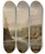 Triptych art skateboard deck of Henry Lewis Cheevers Mill On The St Croix River by Henry Lewis (1819-1904)