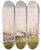 Triptych art skateboard deck of Antoine Guillemet La Seine Conflanscharenton by Antoine Guillemet (1843-1918)