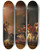 Triptych art skateboard deck of John Trumbull The Sortie Made By The Garrison Of Gibraltar by John Trumbull (1756-1843)
