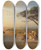 Triptych art skateboard deck of Albert Flamm Via Appia by Albert Flamm (1823-1906)