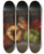 Triptych art skateboard deck of Gustave Courbet Still Life With Apples Pear And Pomegranates by Gustave Courbet (1819-1877)