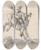 Triptych art skateboard deck of Hans Bock The Elder Der Abschied Der Kavaliere by Hans Bock The Elder (1550-1624)
