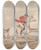 Triptych art skateboard deck of Henry Thomas Alken Doing The Thing And The Thing Done Doing It No How by Henry Thomas Alken (1785-1851)