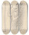 Triptych art skateboard deck of Mikul Galanda Sketchbook_38 by Mikulas Galanda (1895-1938)