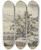 Triptych art skateboard deck of Hieronymus Lapis Landschaft Mit Bach Und Zwei Htten Im Vordergrund by Hieronymus Lapis