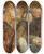 Triptych art skateboard deck of Carl Von Merode Exciting Events by Carl Von Merode (1853-1909)