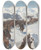 Triptych art skateboard deck of Franz Roubaud Crossing By Argutinsky Through The Snowy Mountains Of The Caucasus In 1853 by Franz Roubaud (1856-1928)