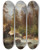 Triptych art skateboard deck of Carl Hasch Scene By The Waldbachstrub Near Hallstatt by Carl Hasch (1834-1897)