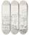 Triptych art skateboard deck of Josephmarie Vien Terrace By A River With A Villa And Trees Beyond by Joseph Marie Vien (1716-1809)