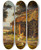 Triptych art skateboard deck of Karl Ludwig Prinz Hhne Vor Einer Scheune by Karl Ludwig Prinz (1875-1944)