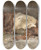 Triptych art skateboard deck of Anton Mauve Liggende Jonge Stier by Anton Mauve (1838-1888)