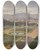 Triptych art skateboard deck of Franz Xaver Reinhold Garten Des Belvedere by Franz Xaver Reinhold (1816-1893)