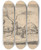 Triptych art skateboard deck of Marius Bauer Oosters Landschap Met Bebouwing by Marius Bauer (1867-1932)