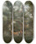 Triptych art skateboard deck of Jeanbaptistecamille Corot Mantes Les Bords De La Seine Au Pied Du Pont by Jean-Baptiste-Camille Corot (1796-1875)