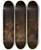 Triptych art skateboard deck of Gustave Dor Fire Of Rome by Gustave Dore (1832-1883)
