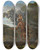 Triptych art skateboard deck of Nicolas Poussin Blind Orion Searching For The Rising Sun by Nicolas Poussin (1594-1665)