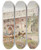 Triptych art skateboard deck of Georg Geyer A Motif From The Region Of Veldes by Georg Geyer (1823-1912)