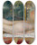 Triptych art skateboard deck of Pierreauguste Renoir Femme Nue Couche_2 by Pierre-Auguste Renoir (1841-1919)