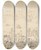 Triptych art skateboard deck of Thomas Rowlandson Seaport by Thomas Rowlandson (1756-1827)