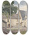 Triptych art skateboard deck of Rev James Bulwer One From A Volume Of Drawings And Prints_15 by Rev James Bulwer (1794-1879)