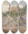 Triptych art skateboard deck of Rev James Bulwer One From A Volume Of Drawings And Prints_68 by Rev James Bulwer (1794-1879)