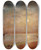 Triptych art skateboard deck of Grigori Ivanovitch Kapustin Moonlit Night Over A Coastal Landscape by Grigori Ivanovitch Kapustin (1865-1925)