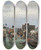 Triptych art skateboard deck of Alfred Friedlnder Berwltigt by Alfred Friedlander (1860-1927)