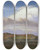 Triptych art skateboard deck of Nils Kreuger The Hsten Hill At Varberg Ii by Nils Kreuger (1858-1930)