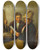 Triptych art skateboard deck of Charles Hunt Donkey And Dealer by Charles Hunt (1803-1877)
