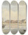Triptych art skateboard deck of Franz Alt Gezicht Op De Lagune Te Veneti by Franz Alt (1821-1914)