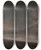 Triptych art skateboard deck of Johan Christian Dahl Utsikt Mot Vesuvuis Frn Quisisana by Johan Christian Dahl (1788-1857)